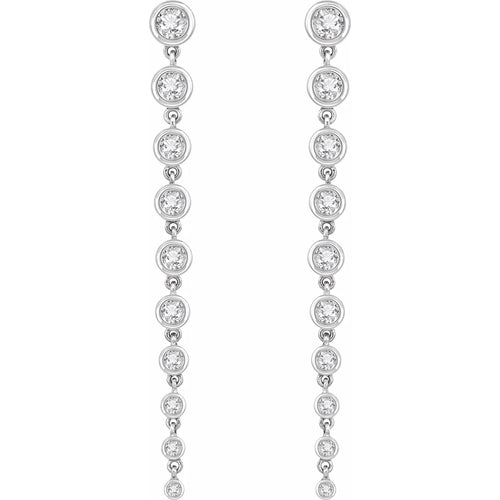 14K White 2 CTW Lab-Grown Diamond Earrings