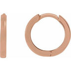 14K Rose Hinged 10 mm Hoop Earring