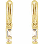 14K Yellow 1/5 CTW Natural Diamond Fringe Hoop Earrings