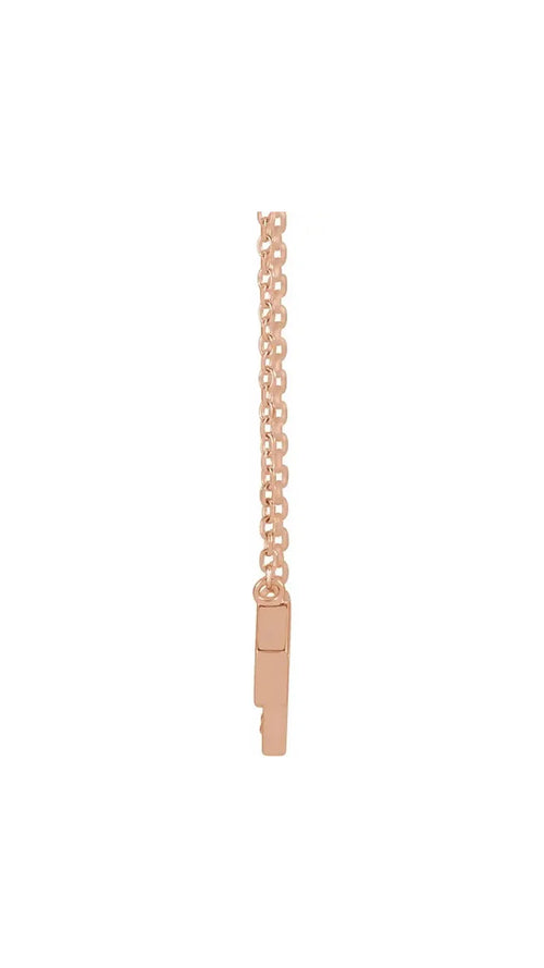 14K Rose .04 CTW Natural Diamond Honeycomb 18" Necklace
