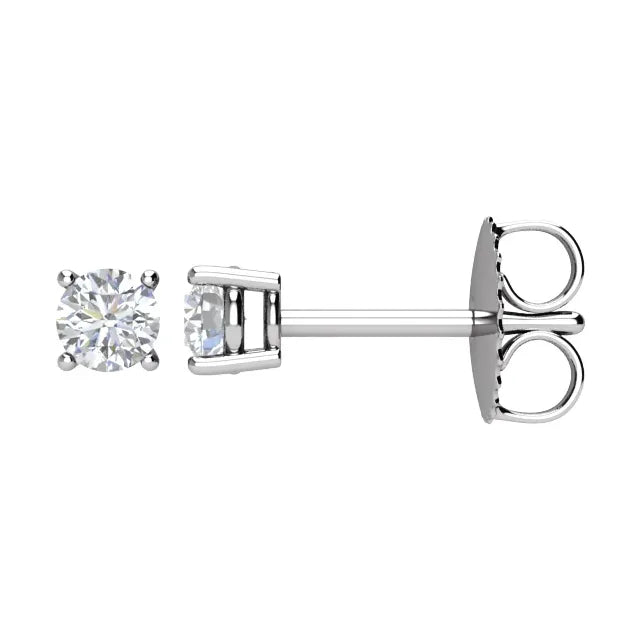 14K White 1/4 CTW Natural Diamond Earrings