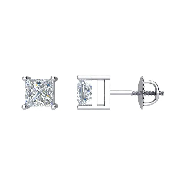 14K White 1/2 CTW Natural Diamond Stud Earrings