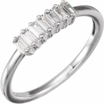 14K White 1/3 CTW Lab-Grown Diamond Ring