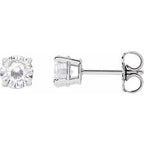 Sterling Silver 5 mm Stuller Lab-Grown Moissanite Stud Earrings