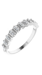Platinum .08 CTW Natural Diamond Stackable Anniversary Band