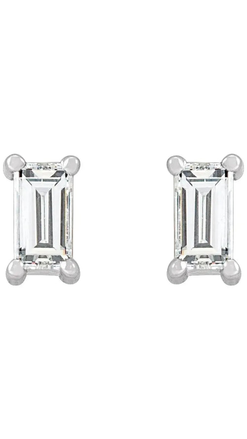 14K White 1/5 CTW Natural Diamond Stud Earrings