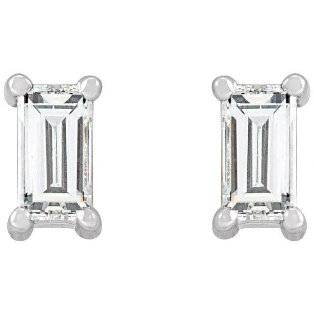 14K White 1/5 CTW Natural Diamond Stud Earrings