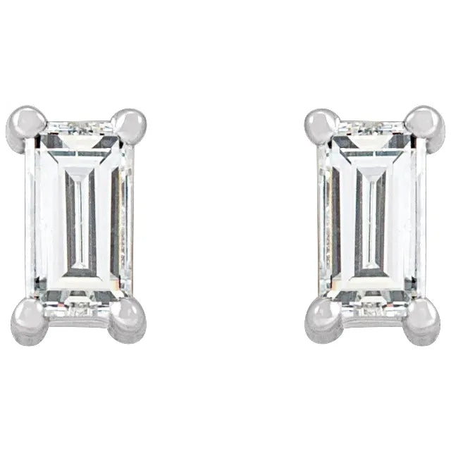 14K White 1/5 CTW Natural Diamond Stud Earrings