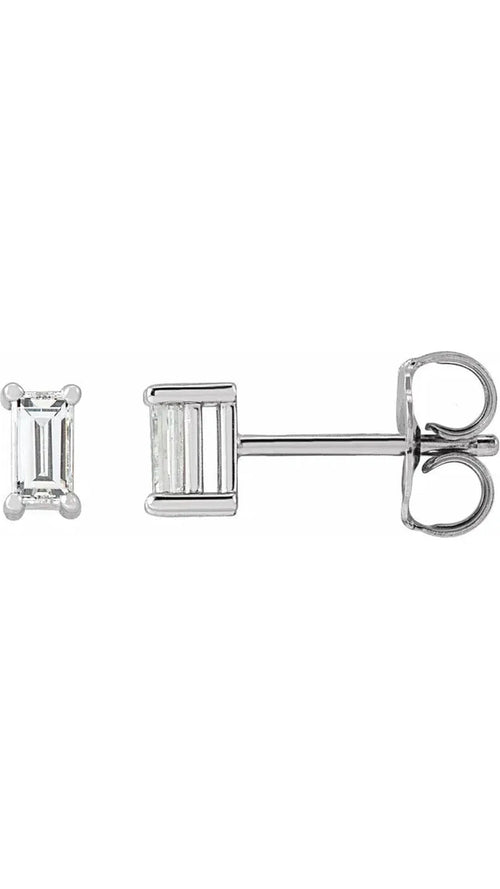 14K White 1/5 CTW Natural Diamond Stud Earrings