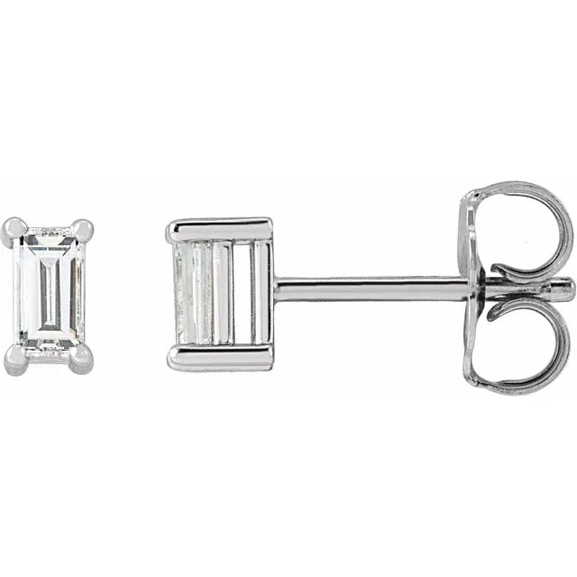 14K White 1/5 CTW Natural Diamond Stud Earrings