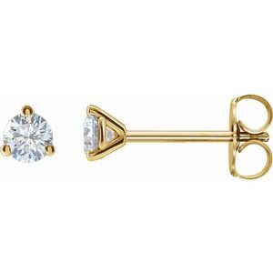14K Yellow 3/4 CTW Lab-Grown Diamond Stud Earrings