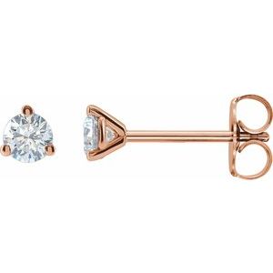 14K Rose 1/2 CTW Lab-Grown Diamond Stud Earrings