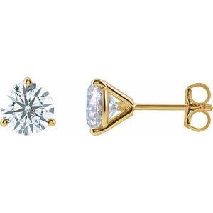 14K Yellow 2 1/2 CTW Lab-Grown Diamond Stud Earrings