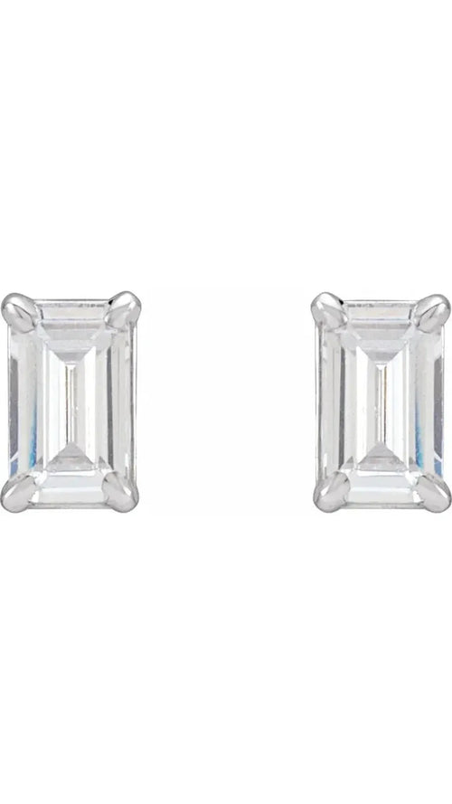 14K White 3/4 CTW Lab-Grown Diamond Earrings