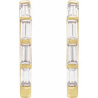 14K Yellow 1/3 CTW Lab-Grown Diamond Hoop Earrings