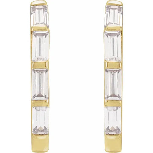 14K Yellow 1/3 CTW Lab-Grown Diamond Hoop Earrings