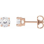 14K Rose 5 mm Stuller Lab-Grown Moissanite Stud Earrings