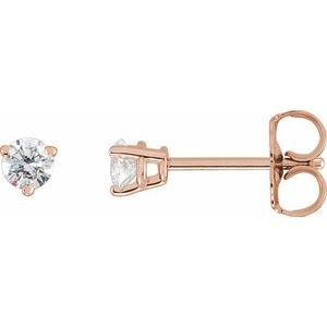 14K Rose 1/4 CTW Natural Diamond Earrings