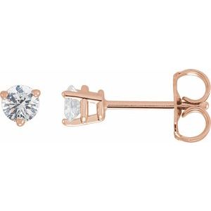 14K Rose 1/3 CTW Natural Diamond Earrings