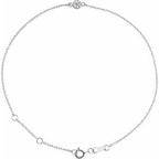 Sterling Silver 1/10 CT Natural Diamond 6 1/2-7 1/2" Bracelet