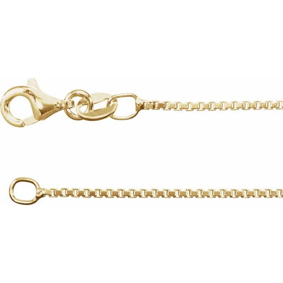 18K Yellow Vermeil Diamond-Cut Box 18" Chain