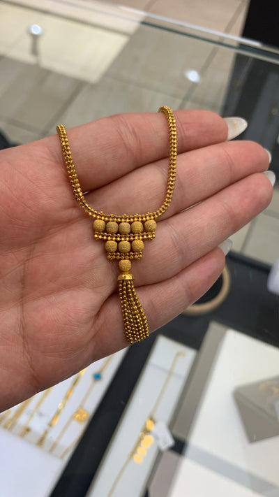 21K Gold Beaded Necklace
