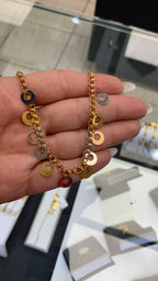 21K Gold Disc Bracelet