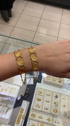 21K Gold Coin Shaped Bracelet