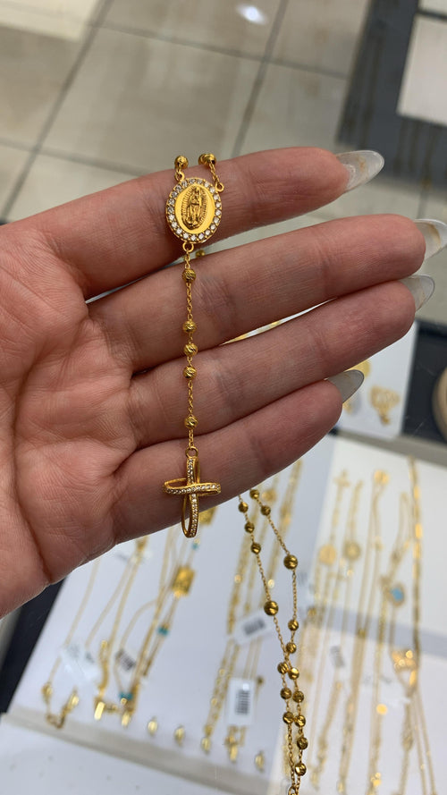 21K Gold Crucifix Rosary