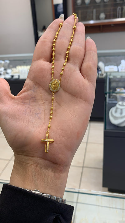 21K Gold Crucifix Rosary