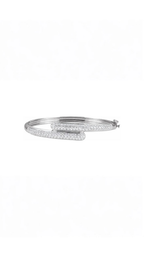 14K White Gold 1 1/2 CTW Natural Diamond Link  Bracelet
