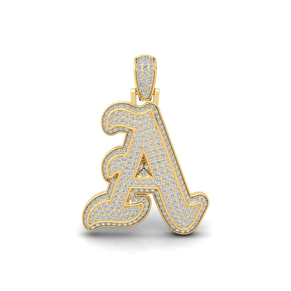 Gold Initial Pendant with Necklace