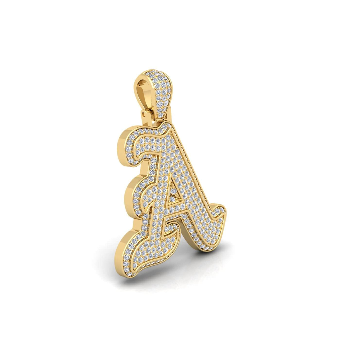 Gold Initial Pendant with Necklace