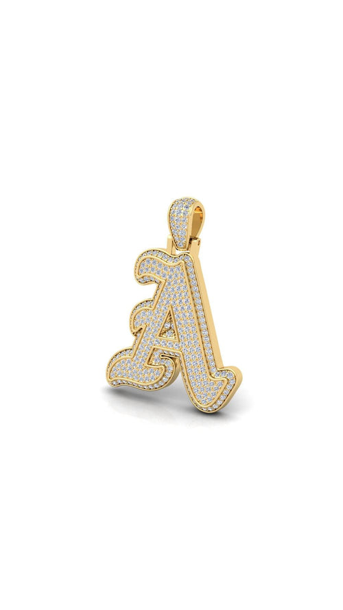 Gold Initial Pendant with Necklace
