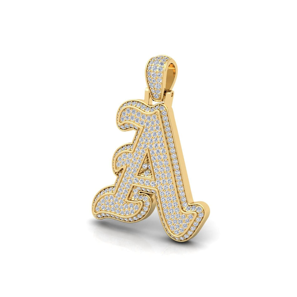 Gold Initial Pendant with Necklace
