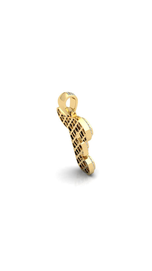 Gold Initial Pendant with Necklace