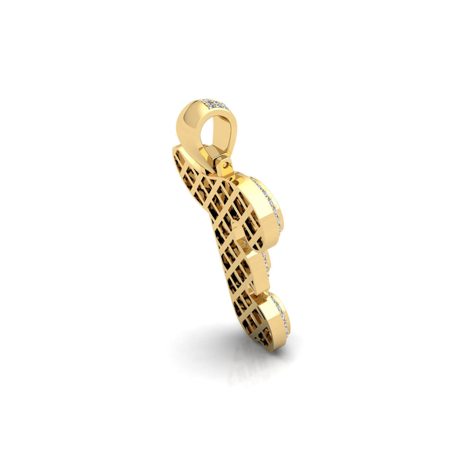 Gold Initial Pendant with Necklace