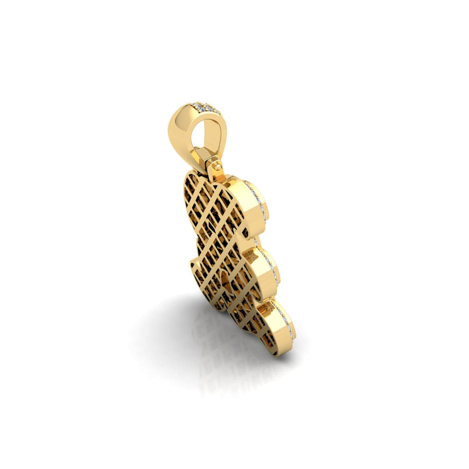 Gold Initial Pendant with Necklace