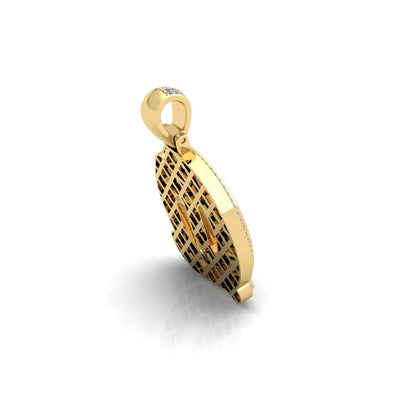 Gold Initial Pendant with Necklace