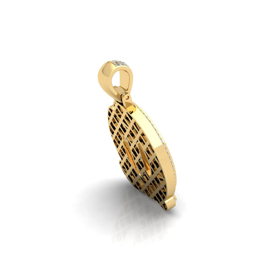 Gold Initial Pendant with Necklace