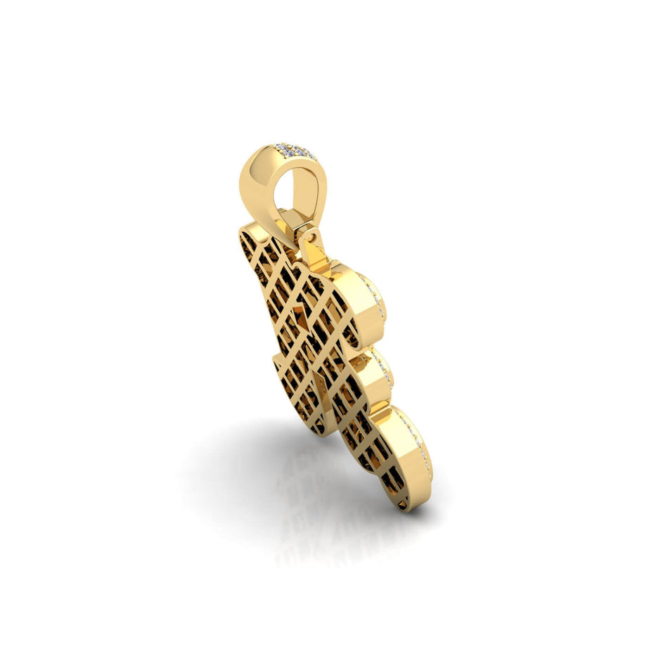 Gold Initial Pendant with Necklace
