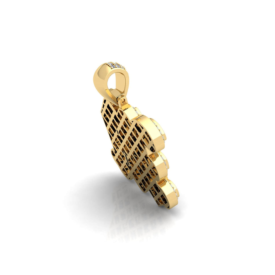 Gold Initial Pendant with Necklace