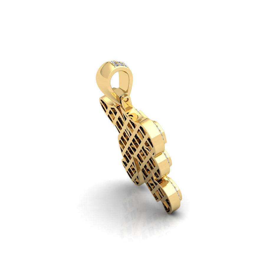 Gold Initial Pendant with Necklace