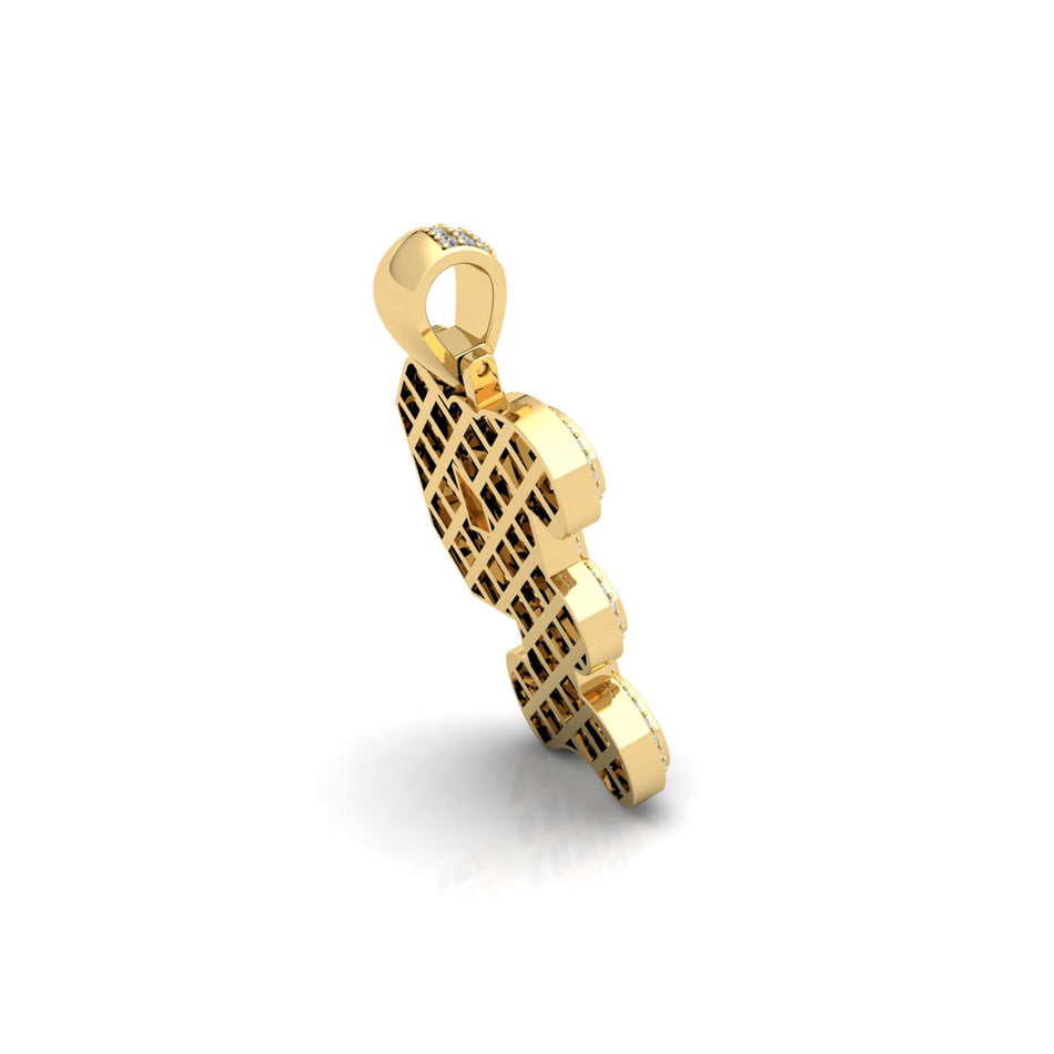 Gold Initial Pendant with Necklace