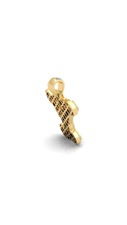 Gold Initial Pendant with Necklace