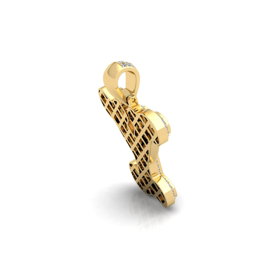 Gold Initial Pendant with Necklace