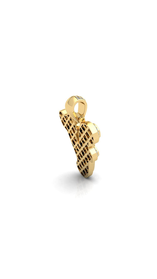 Gold Initial Pendant with Necklace