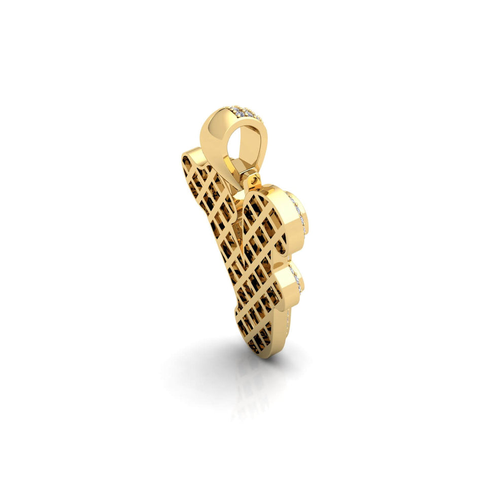 Gold Initial Pendant with Necklace