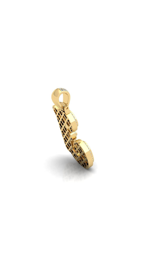 Gold Initial Pendant with Necklace