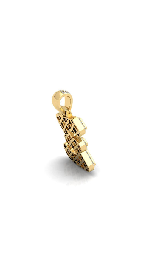 Gold Initial Pendant with Necklace